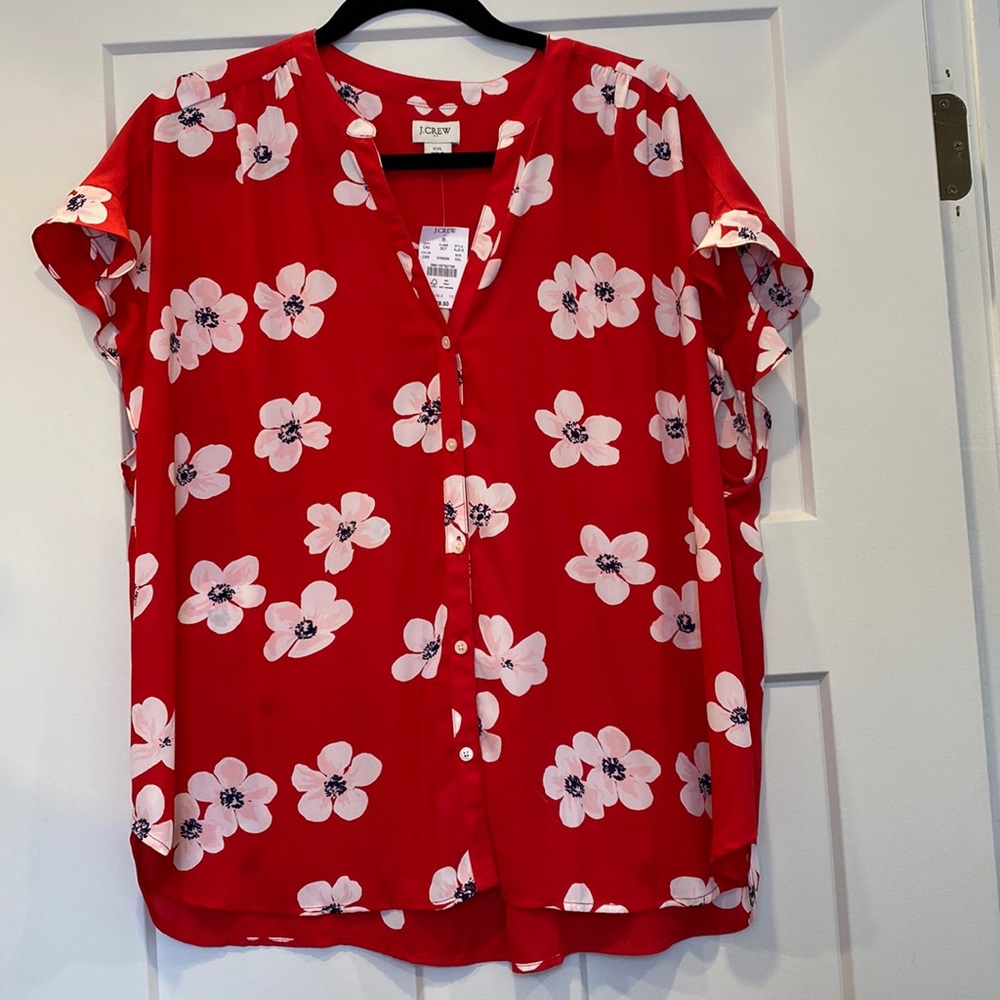J crew floral blouse. New with tags.